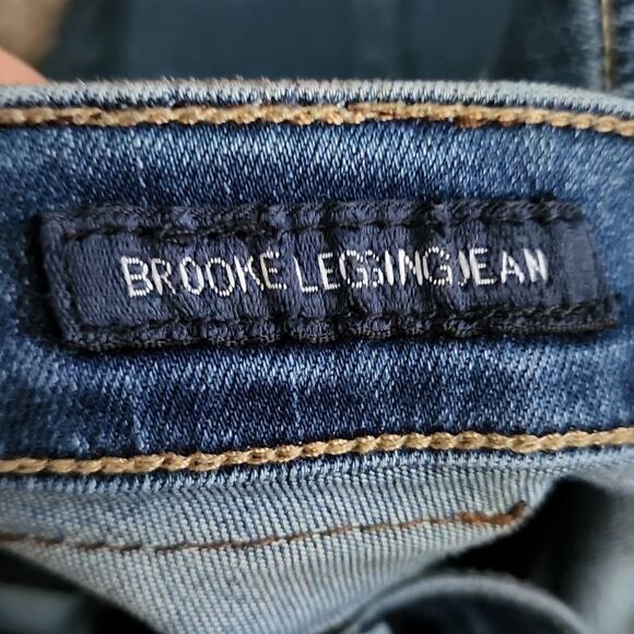 𝅺lucky Brand Brooke Mid Rise Legging medium rinse 6 / 28 distressed - Picture 4 of 14